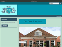 Tablet Screenshot of dedriekamers.nl